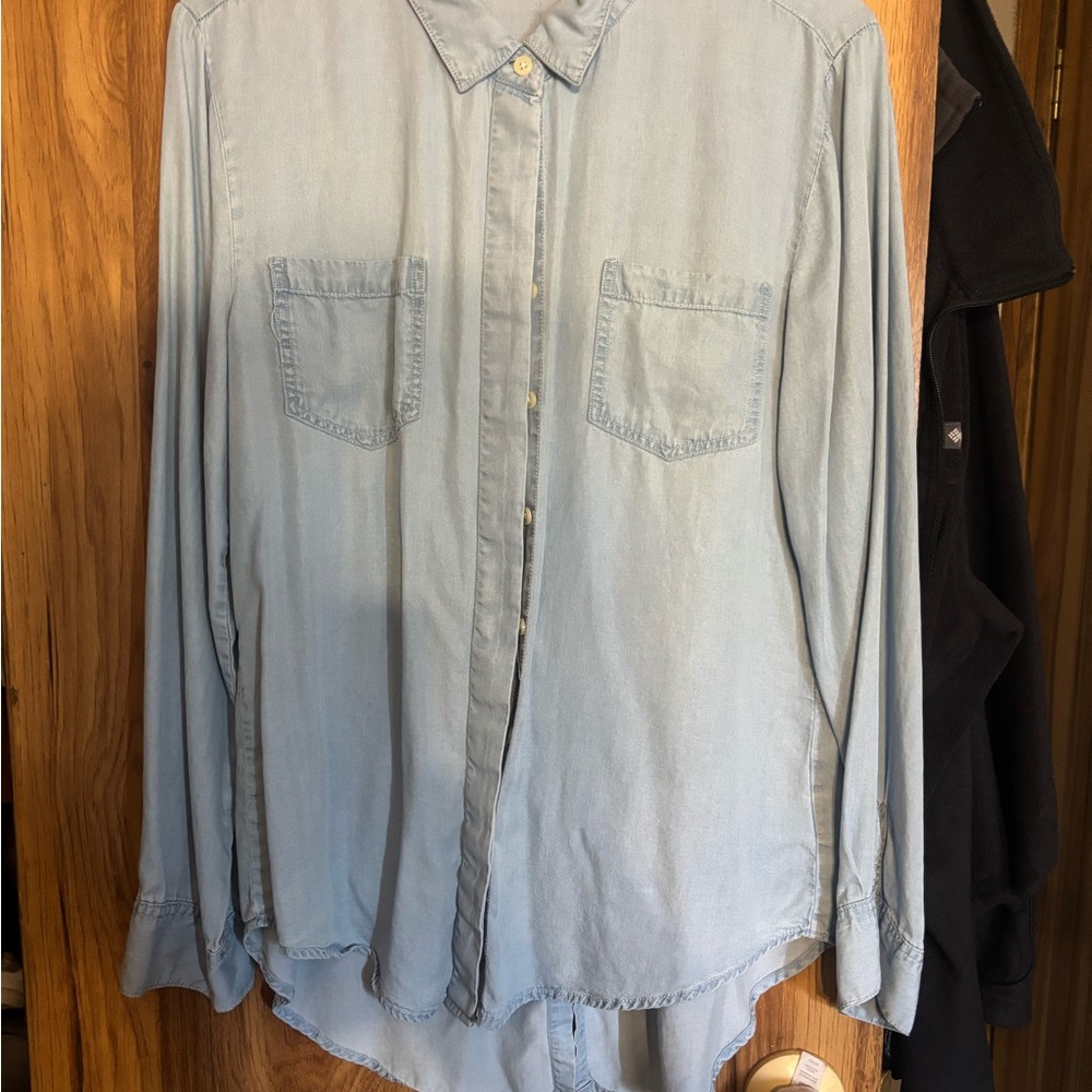 Women's Light Blue Button-Down Shirt